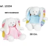 CONEJO 30CM PATAS LARGAS AZUL-ROSA SURT