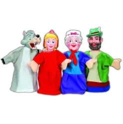 MARIONETAS 4PCS CAPERUCITA CON TEATRO