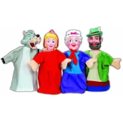 MARIONETAS 4PCS CAPERUCITA CON TEATRO