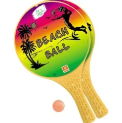 PALAS PLAYA+PELOTA FLUORESCENTE