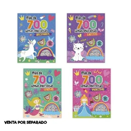 PEGATINAS 700 GEMAS PRECIOSAS 4 TIT