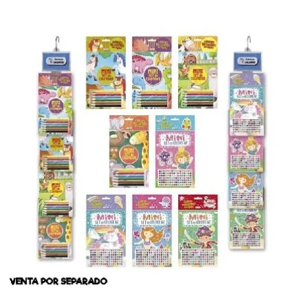 PEGATINAS COLOREAR Y GEMAS 8 TIT SURT