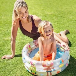 PISCINA 61CM 3AROS DIBUJOS TRANSPARENTE