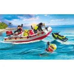 PLAYMOBIL BOTE BOMBEROS MOTO ACUATICA