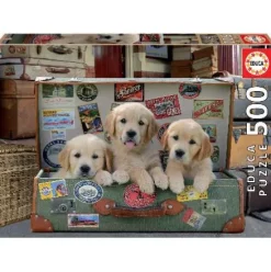 PUZZ 500 CACHORROS EN EL EQUIPAJE