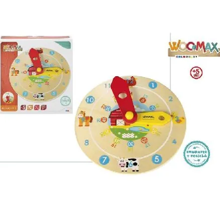 RELOJ MADERA EDUCATIVO