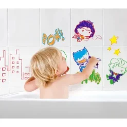 SET CERAS+ESPONJA SUPERHEROES P/BAÑO