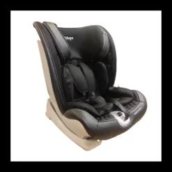 SILLA AUTO 1-2-3 BBGO NEGRA LOGO ROJO