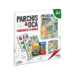 TABLERO PARCHIS+OCA 40X40CM CON FICHAS