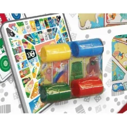 TABLERO PARCHIS+OCA 40X40CM CON FICHAS