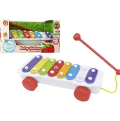 XILOFONO 8 TECLAS CON RUEDAS ARRASTRE
